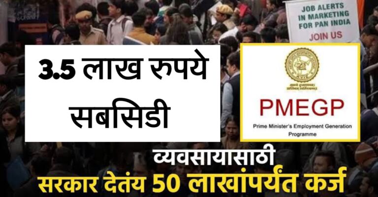 PMEGP LOAN SCHEME |PMEGP योजनेअंतर्गत दहा रुपये लाख रुपयांच्या कर्जावर 35% सबसिडी