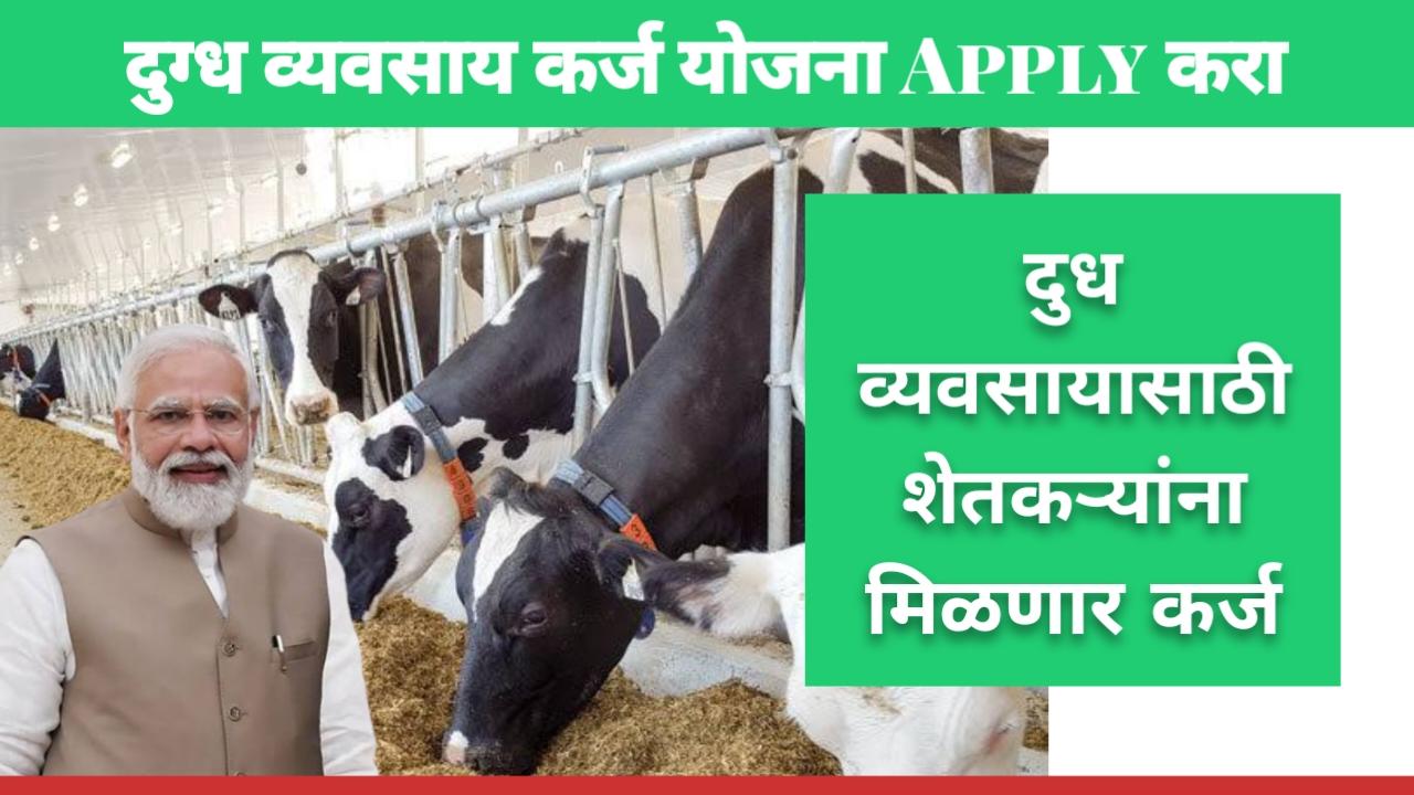 दूध व्यवसायासाठी डेयरी फार्मिंग कर्ज योजना मिळवा 5 लाख कर्ज