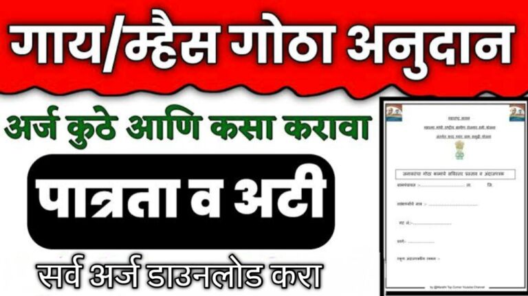 गाय गोठा अनुदान 2025– गोठ्याचा प्रस्ताव, अंदाजपत्रक आणि GR मोफत डाउनलोड करा!