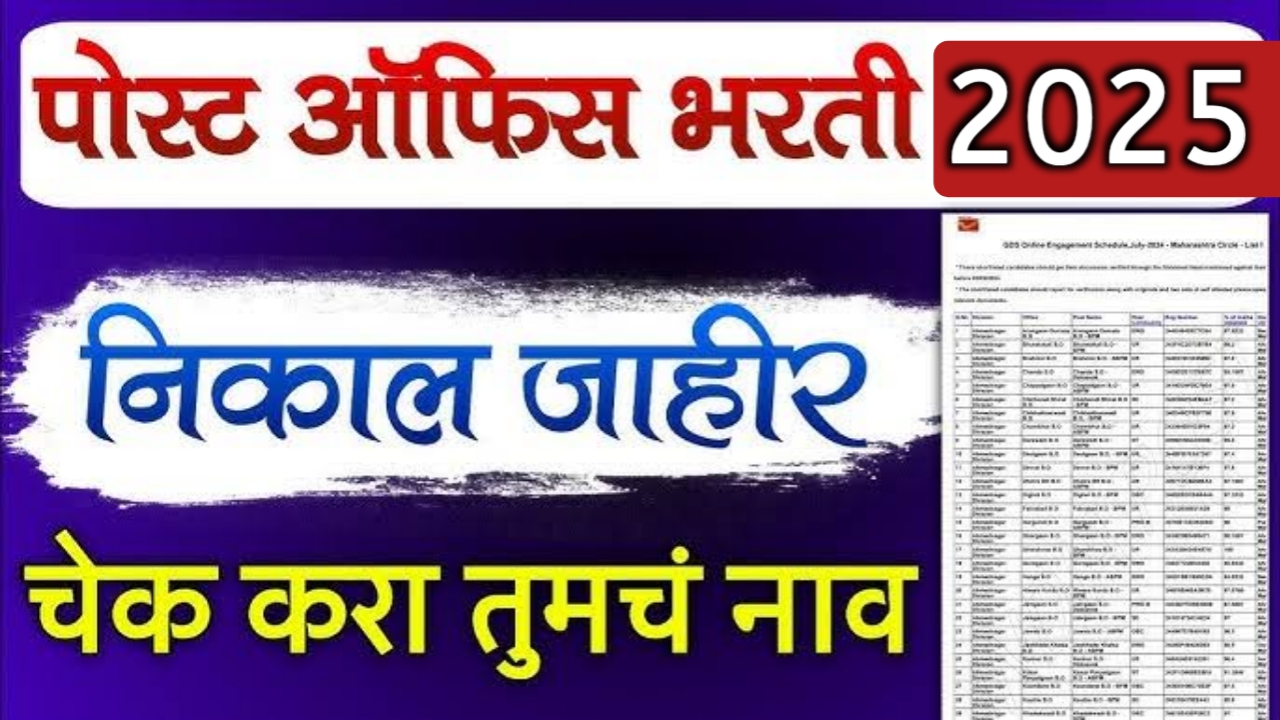 GDS निकाल 2025: पहिली गुणवत्ता यादी [PDF डाउनलोड]