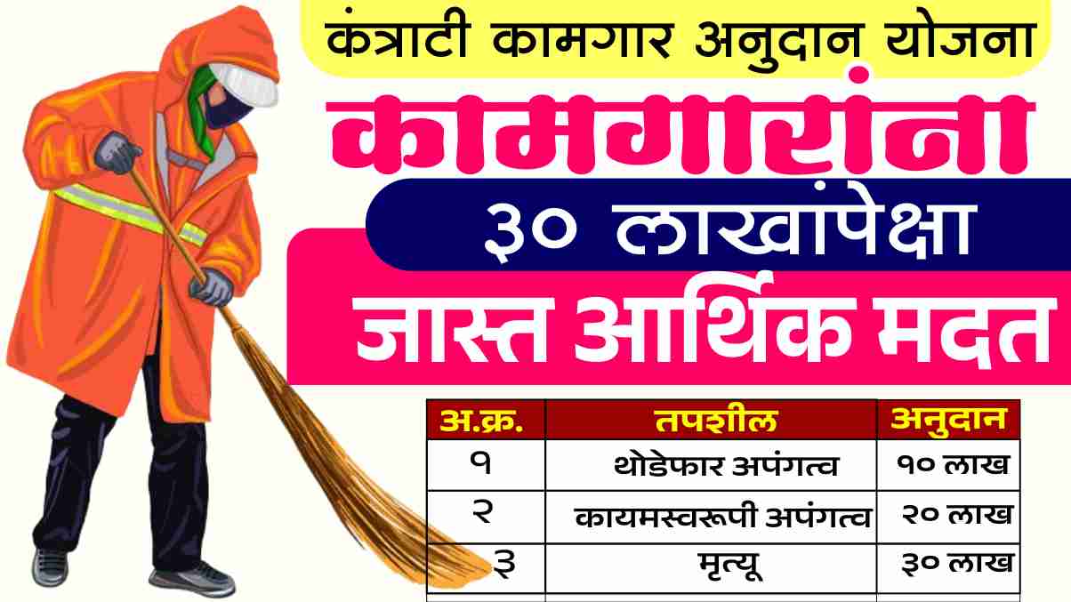 कंत्राटी कामगार अनुदान योजना: ३० लाखांपेक्षा जास्त मदत मिळणार!