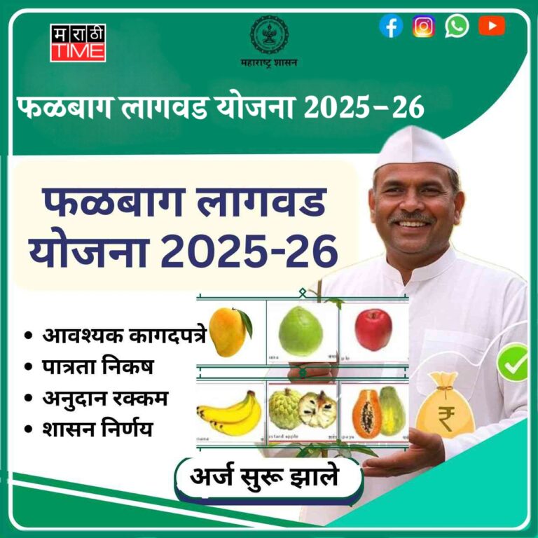 फळबाग लागवड योजना 2025-26 अर्ज सुरू: असा करा अर्ज