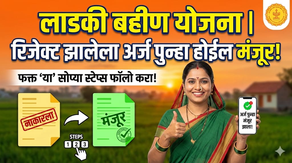 लाडकी बहीण योजनेचा अर्ज रिजेक्ट झाला? ð± टेन्शन सोडा! 'या' सोप्या ट्रिकने लगेच मंजूर करा आणि हजारो रुपये मिळवा! ð°