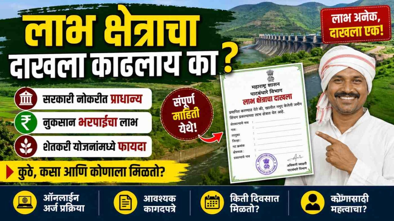 सरकारी नोकरी, भरपाई आणि योजनांचा 'महाफायदा'! 'लाभ क्षेत्राचा दाखला' काढलाय का? माहिती नसेल तर आताच वाचा!