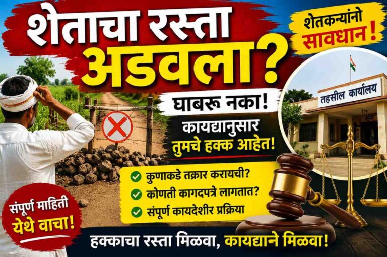 शेतातून जाणारा रस्ता अडवला तर काय करायचं? कुणाकडे तक्रार करायची? संपूर्ण कायदेशीर प्रक्रिया जाणून घ्या | Land Road Dispute