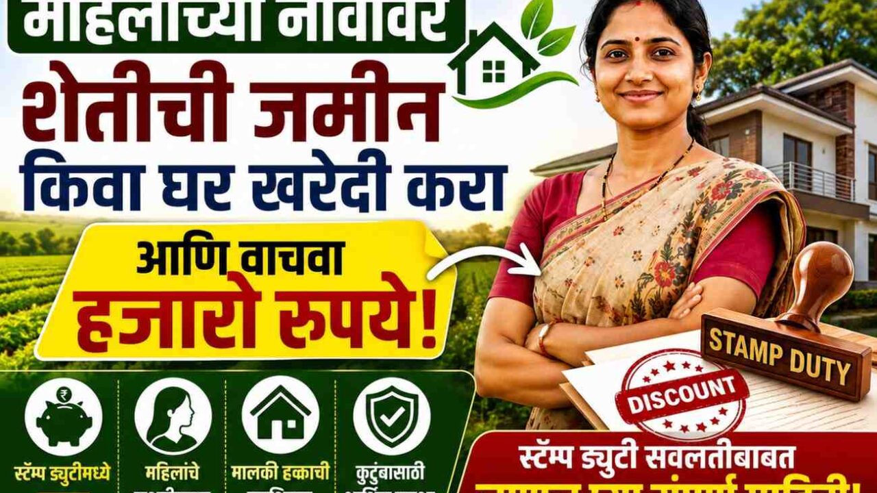 लाखो रुपयांची बचत! महिलांच्या नावावर घर-जमीन घेतल्यास सरकार देतंय 'ही' खास सवलत – लगेच जाणून घ्या!