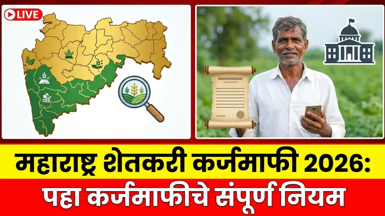 कर्जमाफीचे संपूर्ण नियम! महाराष्ट्रातील ५६ लाख शेतकऱ्यांना कर्जमाफी