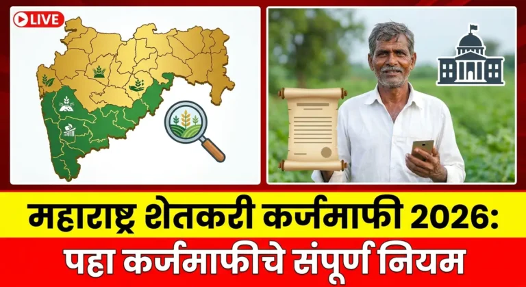 कर्जमाफीचे संपूर्ण नियम! महाराष्ट्रातील ५६ लाख शेतकऱ्यांना कर्जमाफी