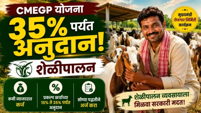 CMEGP Yojana 2026: शेळीपालन व्यवसायासाठी कर्जासोबत अनुदानाची संधी; अर्ज, पात्रता आणि Project Report ची संपूर्ण माहिती