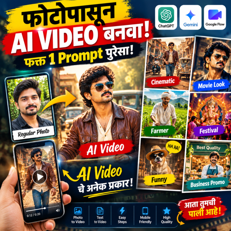Create AI video: कोणत्याही प्रकारचा AI Video कसा बनवायचा? फोटो आणि Prompt वापरून Video तयार करण्याची सोपी पद्धत